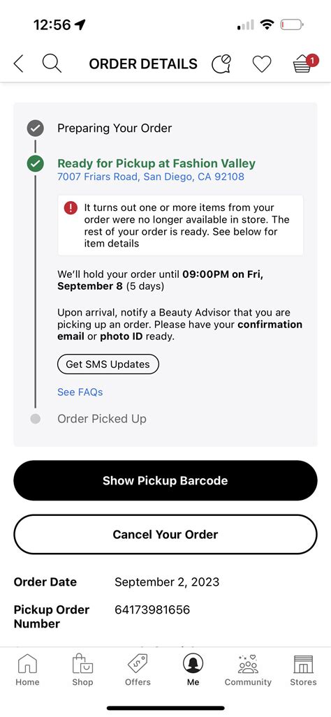 order pick up sephora.